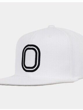 NWT Overtime Flat‎ Brim Snapback Baseball Hat - White Onsize Adjustable